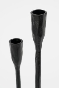 Christy Candlestick - L23 x W23 x H44 cm - Aluminum - Black