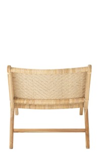 J-Line Seat Fixed Woven Rattan Natural