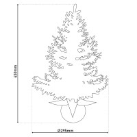 LED FIR -boom "Noel" Outdoor Decoratie gemaakt van metaal en plastic in groen en goud, met stevig geïnstalleerde LED's