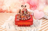 Music box DIY 3D Wooden Puzzle Circus Troupe Tone-Cheer, TQ047, 14x14x16cm