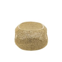 J-Line Salon Table Ovaal aluminium goud bevlekte groot