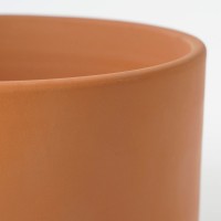 Venna Flowerpot with Watering System - H21 x Ø24 cm - Terracotta - White