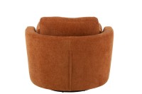 J-Line sofa swiv - poplar wood/foam - rust