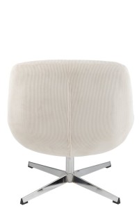 J-Line Lounge chair Chill Metal/Plywood Cream/Silver