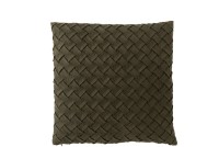 J-Line cushion Woven - polyester - green