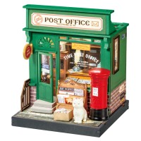 Robotime, DIY Huisje Centry Post Office, DS037, 9,5x9,5x12cm