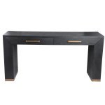 Tiess Black Wooden Veneer Sidetable 2 Drawers