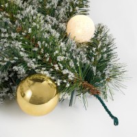 Kaprun Guirlande met LED Verlichting en Timerfunctie - L270 x Ø25 cm - Goud, Groen