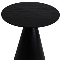 Side Table -Round- MDF - Black - 40x40x44cm