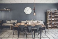 Pendant lamp "Regia", black metal, hemp rope, E27 version, lighting for living room, youth room or office