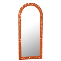 J-Line Spiegel Gekerfd Mumbai Mango Hout Mix