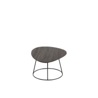 J-Line Bijzettafel Ovaal Hout/Metaal Donkerbruin S