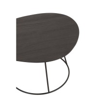 J-Line Bijzettafel Ovaal Hout/Metaal Donkerbruin S