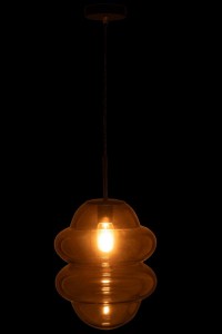 J-Line Hanging Lamp Honey Spoon Glass Gray