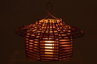 J-Line lantern Hanging Low - rattan - natural