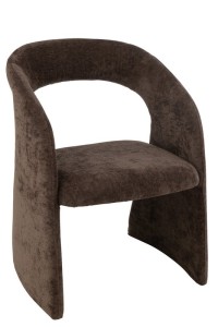 J-Line Anise Chair Textile Dark Brown