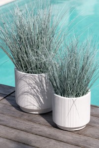 J -Line Bloempot Misty - Ceramics - White - 3 pieces - Ø 37 cm