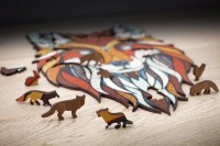 Eco Wood Art Wooden Jigsaw Puzzle Fox/Fox Size M, 1911, 40x28x0.5cm