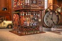 Tone-Cheer DIY 3D Houten Puzzel Desk Bin, Punk Bar, TQ183,15x14x25cm