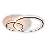 LED ceiling light "Kirk", made of metal in black, integrated LEDs, lighting for living room, office or entrance area