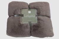 J-Line Plaid Cutie - Fleece Deken – Polyester – 180x130 cm – Taupe