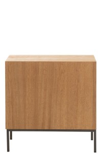 J-Line cabinet on legs - 2 doors - wood/metal - natural