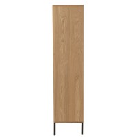 J-Line Kast Vakken Mdf/Metaal Naturel/Zwart