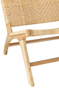 J-Line Seat Fixed Woven Rattan Natural