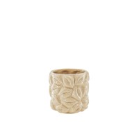 Pot - Kusjes - Keramiek - Beige -11x11x11,5cm