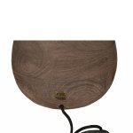 Peake Brown Mango Wood Round Table Lamp Low