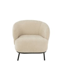 J-Line Loungestoel Mars Populierenhout/Schuim Beige