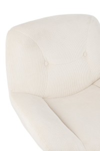 J-Line Lounge chair Chill Metal/Plywood Cream/Silver