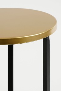 Noah Side table - Set of 2 - H70 x Ø27 cm - Gold, Black