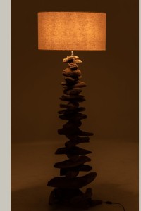 J-Line lamp - wood - natural/beige - large