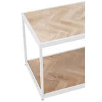 J-Line salontafel Zigzag - hout/metaal - naturel/wit