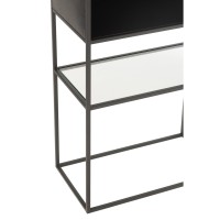 J-Line rek - metaal/glas - zwart