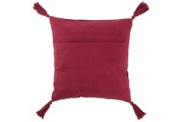 J-Line cushion Pattern - cotton - dark red