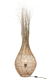 J-Line Floor Lamp Pear Sticks Coconut Natural