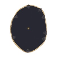 Paislie Brass Organic Shaped Mirror Round