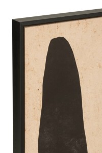 J-Line Frame Leaf Abstract Wood/Canvas Brown/Black