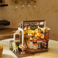 DIY Huisje Slow Life Café, Robotime, DG162, 25x15x19,5cm