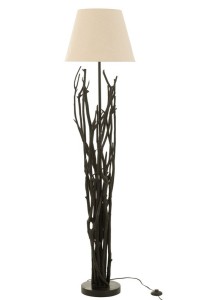 J-Line standing Lamp Branches Chestnut - wood - black