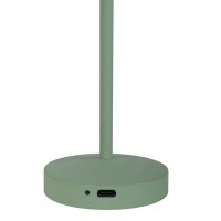 2-Set LED battery table lamp "Gomba" for outside and inside, made of metal and plastic in MINT, 18.5 cm high