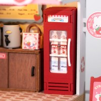 Robotime, DIY Huisje Strawberry Milk House, DS034, 15,5x11,6x18,3cm