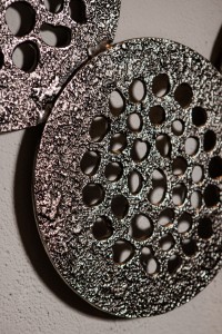 Geoffe Silver Casted Alu 4 Rounds Wall Panel