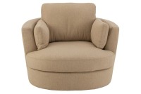 J-Line Lounge Chair Swiv Wood/Textile Beige