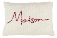 J-Line cushion Maison - polyester/acrylic - red/white