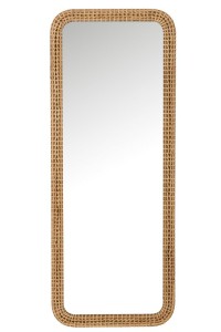 J-Line spiegel Rechthoek - spar/glas - natruel - 48 x 122.5 cm