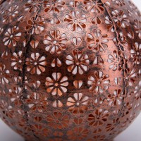2 Set LED decoration solar light Ø 18 cm outside decoration made of metal in bronze with integrated LEDs