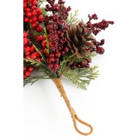 Randell Druppelvormige Kerstslinger - L110 x B18 x H10 cm - Rood
